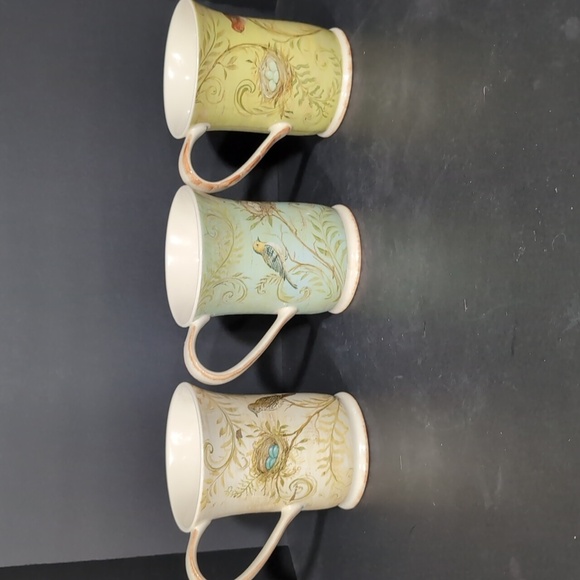 Square One,Kate Mcrosite Set Of 3 Nature's Nest Joy,Hope,Love Coffee Mugs. - Picture 6 of 14